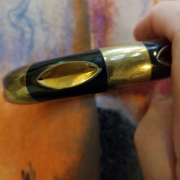 GORGEOUS VINTAGE BAKELITE &  BRASS BRACELET - Picture 3 of 6